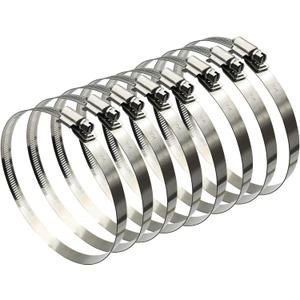 5" Adjustable 304 Stainless Steel Duct Clamps Hose Clamp Pipe Clamp Air Ducting Clamp worm drive hose clamps (8Pcs)