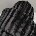 Madison Park Faux Fur Reversible Comforter Set, Down Alternative Filling, Modern Quilted Bedding with Matching Shams, King/California King, Black