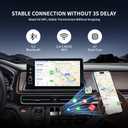 Wireless CarPlay Adapter for Apple iPhone - 4 in 1 Airplay Mirror Link Adapter Multi-User Seamless Connection Converts Wired to Wireless CarPlay Adapter - No Latency from iOS 10+ to Screen w/USB-C