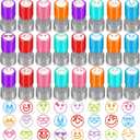 Yinder 24 Pcs Teacher Stamps for Classroom Self Inking School Classroom Stamps Bulk for Teachers Elementary Colorful Motivational Encouraging Valentines Gifts(Expression)