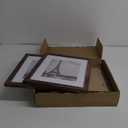 11x14 Picture Frame Set of 4, Made of Glass and Rustic Brown Wooden Frame, Display 8x10 Pictures with Mat or 11 x 14 Posters without Mat for Wall Mounting, Gallery Photo Frames