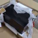 Linon Lennon Modern Black Two Drawer Nightstand with Gold Hardware and Modern Gold Legs