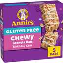 4 x Annie's Gluten Free Chewy Granola Bars, Birthday Cake, 5 Bars, 4.9 oz