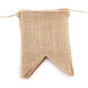LWR CRAFTS Burlap Bunting Banner Swallow-Tailed Flags 15 Pieces 15 feet LWR CRAFTS Burlap Bunting Banner Swallow-Tailed Flags 15 Pieces 15 feet