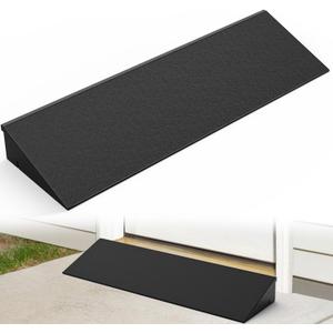 Nilight 1.6" Rise Threshold Ramp for Doorways, 19.7" Wide Low Profile Rubber Smooth Access Door Ramp for Doorway, Curb, Home Steps, Bathroom