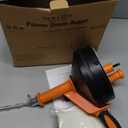 Drain Auger, Clog Remover with Drill Adapter, 25 Feet Flexible Plumbing Snake Use Manually or Powered for Kitchen, Bathroom and Shower Sink, Comes with Gloves (orange)