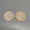 FELIXTA SET 2 OF He's Here/She's Here Wooden Baby Announcement Sign, WHITE (03)