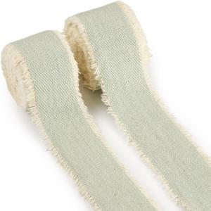Pandahall 2 Rolls Light Blue Denim Ribbon 1 inch Wide Frayed Fringe Blue Denim Ribbons Jean Ribbon Sewing Trim for Crafts Gift Wrapping Wedding Bouquets Garment Decoration