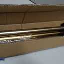 1 1/8 Inch Diameter Curtain Rods72 to 144 Inches(6-12ft), Telescoping Heavy Duty Large Drapery Rod with Adjustable Aluminum Alloy Bracket, Solid End Caps for Windows Patio Decoration, Brushed Gold