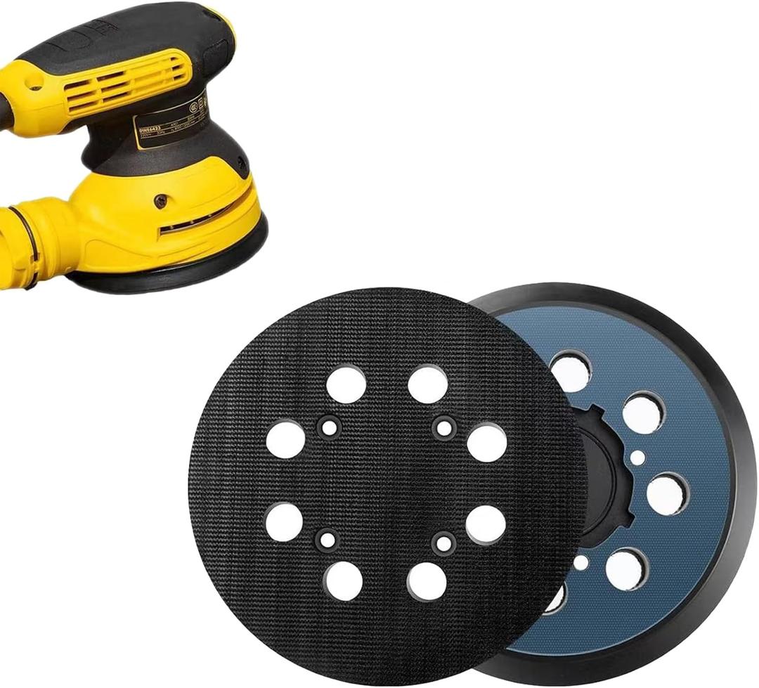 2 Pack 5 inch 8 Hole Hook and Loop Replacement Sanding Pad for DeWalt DWE64233 & N329079 Compatible with DWE6423/6423K, DWE6421/6421K, DWE6421-B2, DWE6421-B3, DWE6421-BR, DCW210B (2 Packs)