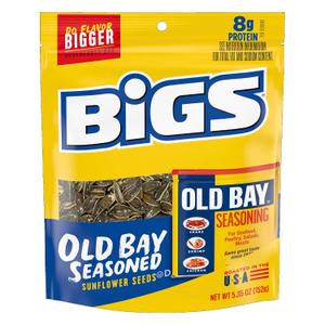 BIGS Sunflower Seeds, Old Bay Seasoned Flavor, 5.35 oz. (Pack of 12)