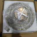 Dixun Dimmable LED Chandeliers Big Crystal Chandeliers Modern 5 Rings Pendant Light Adjustable Height Ceiling Lamp for Bedroom Dinning Room Living Room Kitchen (Titanium Gold)