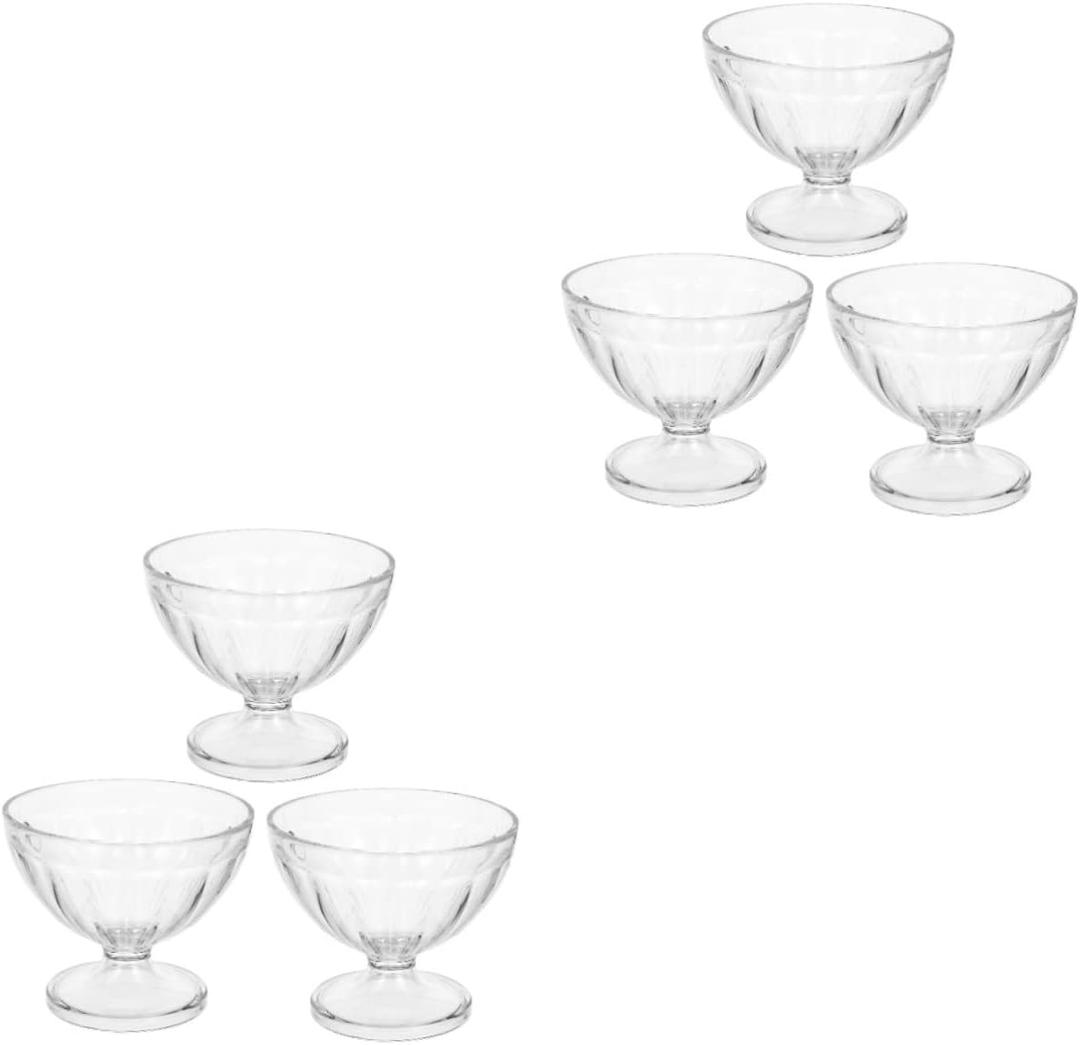 Gadpiparty 6pcs Transparent Footed Dessert Bowls for Ice Cream Fruits Salad Serving Elegant Kitchen Tableware for Parties Weddings Special Occasions Gadpiparty 6pcs Transparent Footed Dessert Bowls for Ice Cream Fruits Salad Serving Elegant Kitchen Tableware for Parties Weddings Special Occasions