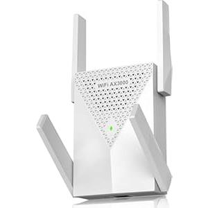 3000Mbps WiFi Extender-AX3000 WiFi 6 Extender Dual Band (2.4G/ 5.8G), Signal Booster with Gigabit Ethernet Port, Access Point, No Required App, Covers Up to 12, 000sq.ft and 99 Devices WiFi Booster