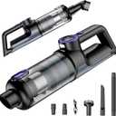 Car Vacuum Portable Cordless, 18000Pa 2 in 1 Cleaner&Air Duster, 130W Brushless Motor Handheld Vacuum Cordless with 7800mAh Battery, LED Light, Multi-Nozzles for Car, Home, Office