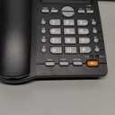 Corded Caller ID Telephone, TelPal Landline Home Phones with Blue Backlight & Speaker, Hands Free Analog Hotel Office Telephone Set, Desktop Speed Memory Dial Telephones for Seniors (Black)