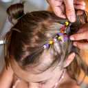 Whaline 1000Pcs Halloween Pony Beads with 100Pcs Chenille Stems Pipe Cleaners 7 Colors Fall Plastic Craft Focal Beads Bulk for Autumn Thanksgiving DIY Craft Necklace Bracelet Jewelry Making Supplies