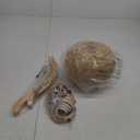 Frideko Bamboo Lantern Plug in Wall Sconces Wicker Wall Lamp with Plug in Cord Hand Woven Rattan Wall Light Farmhouse Rustic Wall Sconces Boho Sconces Wall Lighting for Living Room Bedroom (Orange)