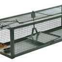 Humane Animal Live Cage Rat Cage Trap with 2 Doors for Mice Hamsters Chipmunks Rodents Gopher Control 15.2"x4.9"x4.2".