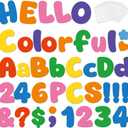 246 Pcs Bulletin Board Letters 4 Inch, Colorful Cutout Letters for Classroom Wall, Poster Board Letter with Adhesive Dot Alphabet Numbers Punctuation for Display School and Classroom Decor (Colorful)