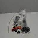 12V 150DB Car Air Horns, 18 Inches Chrome Zinc Single Trumpet Truck Air Horn with Compressor for Any 12V Vehicles Trucks Lorrys Trains Boats Cars (BLACK)