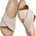Littleplum Sandals For Women Slip On Arch Support Slides Comfortable Flat Sandals Summer Breathable Adjustable Orthotic Walking Shoes for Beach,Travel, 41