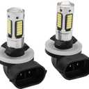 CLUBRALLY LED Headlight Bulb Fits Club Car DS 1999+ and Precedent 2004+, Yamaha, EZGO TXT 12V 21Watt(Pack of 2)