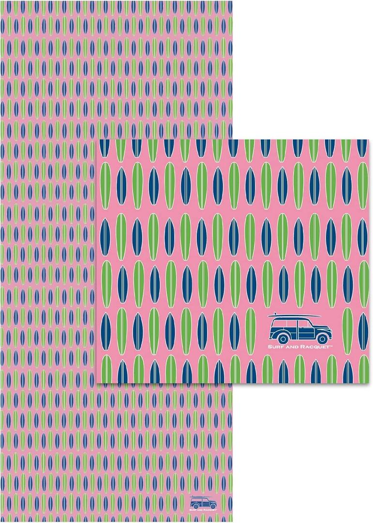Towels, Quick Dry, Sand Resistant, Light Weight and Compact (Surfboards Pink and Navy, 78 x 35 Towel)