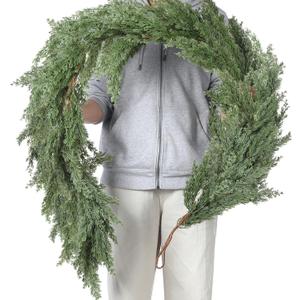 Dingion 1 Pcs 9 ft Christmas Cedar Garland - Softer & Thicker Realistic Pine Needles Artificial Classic Garland Decoration for Winter Holiday Mantel, Stair, Table