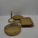 Gold Cake Stand Metal Dessert Table Display Set Tiered Cupcake Holder Fruit Candy Donut Plate Serving Tower Tray Platter (Gold)