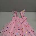 IMEKIS Baby Girl Birthday Outfit Pink Heart Strawberry Tulle Dress Romper Toddler Cake Smash Photo Shoot Size 12 -18 M