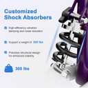 Aojin Knee Scooter for Adults for FootInjuries, 300lbs Capacity, All Terrain Foldable Knee Scooter Walker with Bag, 13" Wide Pu Seat, Compact Crutches Alternative (Purple)