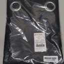 NICETOWN Pitch Black Solid Thermal Insulated Grommet Blackout Curtains/Drapes for Bedroom Window (2 Panels, 42 inches Wide by 63 inches Long, Black)