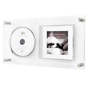 Acrylic CD Picture Frame, CD Frame Display Case, Signed CD Display Frame, CD Wall Display for Discs and CD Box (Clear)