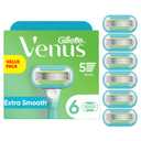 Gillette Venus Extra Smooth Womens Razor Blade Refills, 6 Count, Designed for a Close, Smooth Shave