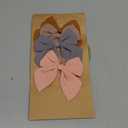 8 PCS Sailor Bow Hair Clips for Kids Girls Women Linen cotton Hair Bow Alligator Clips Baby Toddler Girl Mom Hair Accessories (Beige/Gold)