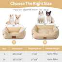 Zerbuger Rectangle Cat Dog Bed for Large Medium Small Pets Indoor Outdoor Machine Washable Sleeping Sofa Non-Slip Bottom Soft Puppy Bed Durable Orthopedic Calming Pet Cuddler (Medium, Coffee)
