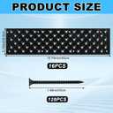 16 Pack Non Slip Aluminum Stair Tread,16 x 3.75 Inch Aluminum Anti-Slip Stair Strip with Screws,Anti Slip Outdoor Stair Treads Coated Black,Metal Stair Nosing Stair Treads for Wooden Ramp Deck Steps