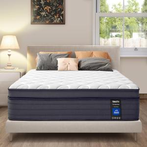 Queen Mattress with Motion Isolation and Pressure Relief, Strong Edge Support, Pocket Spring King Size Mattress in a Box (14 Inch, Queen)