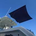 6.5 x5.5 Black SS100 Single Rod Holder Stern Boat Center Console Sun Shade