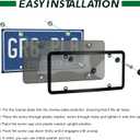 2 Pcs Clear License Plate Covers and Frames,Transparent License Plate Holders with Screws & Caps,Rust-Proof Auto Licenses Plates Protector Shields for Standard US Plates
