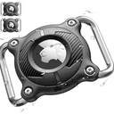 2 Pack Airtag Dog Collar Holder | Airtag Dog Collar Waterproof  Airtag Holder for Dog Collar  Dog Airtag Holder with Removable Metal Loop, Light Weight fit Width3cm/ Thick4.5mm Air Tag Collar, Black