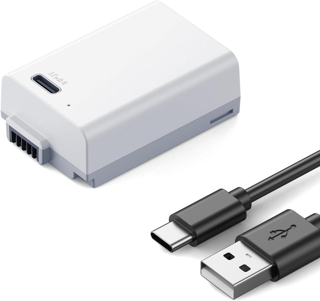 K&F Concept EN-EL25 Battery USB-C EN-EL25A Z50 Battery with 2H Fast Charging Compatible with Nikon Z50 Z30 Zfc Camera MH-32 Charger