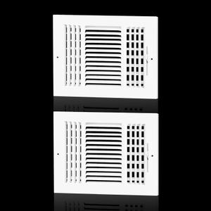 2PK 10x8 Air Vent Covers for 10"Wx8"H Duct Opening Wall or Ceiling,3 Way Steel Ceiling Register Air Vent Wall HVAC Register Cover w/Manual Adjuster for Bathroom,Office, Outer Size: 11.75" X 7.75"