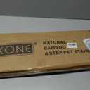 Dog Steps for Bed,Dog Stairs for Large & Oldder Dogs,Bamboo Pet Stairs for High Beds Cars Couch,Stable & Sturdy Can Supports Pet Up to 160 Lbs,4-Steps 20" High