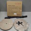 Yuede Drink Table, Small Round Side Table for Small Spaces, Modern Accent Round End Tables with Metal Leg, Thickened Wood Pedestal Coffee Tables for Living Room, Bedroom, Narrow Corners,Sofa Couch