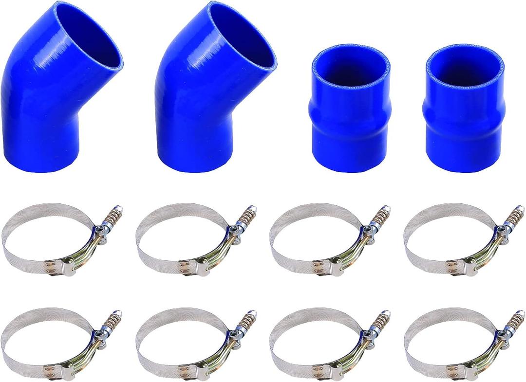 Heavy Duty Silicone Intercooler Boot Kit Compatible with Dodge 1994-2002 Ram Pickup 5.9L Diesel (Blue)