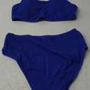 ANRABESS Women Swimsuits Two Piece Bikini Set High Waisted Ribbed Tummy Control Modest Bathing Suits 2025 Beach Swim Wear (Small, Royal Blue)