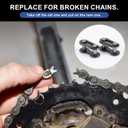 Bike Chain Master Link - PSLER Single Speed Bicycle Chain Link Missing Link Connectors Bike Chain Repair Accessories 10 Pieces Black