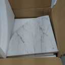 Marble Corner Shower Shelf, 9 Inch Carrara White Marble Corner Shelf for Bathroom Shower Decor, Wall Mounted, Polished, 2 Pcs